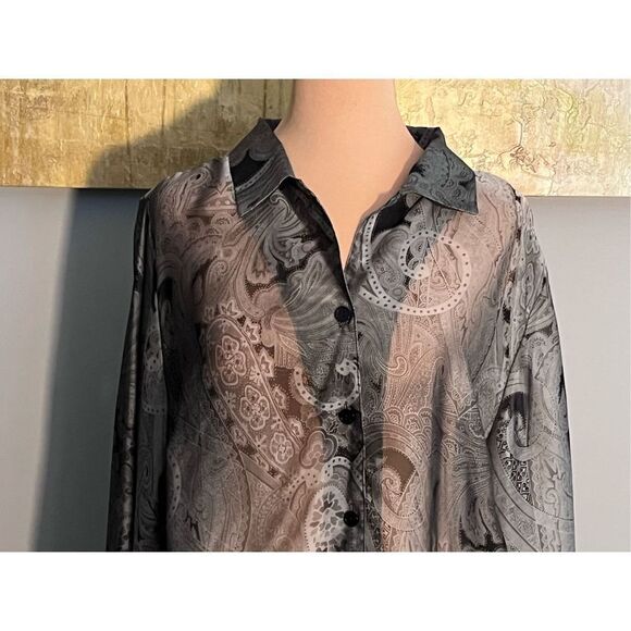 Designs & Co Lane Bryant Sheer Blouse, size 18/20 - Picture 2 of 15